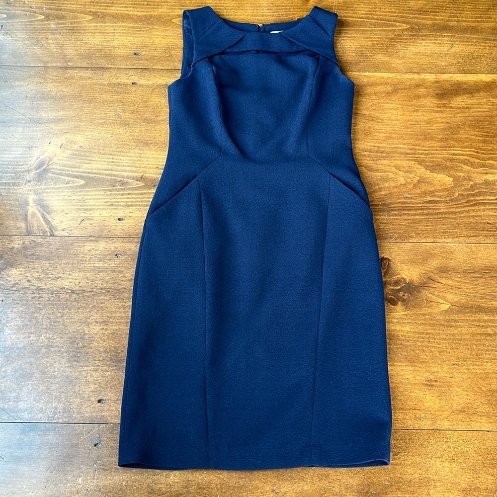 Anne Klein Navy Blue Sleeveless Dress Size 6